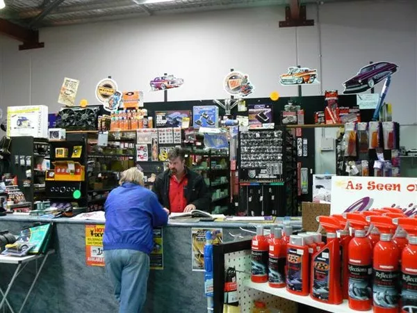 Man buying the car parts shop