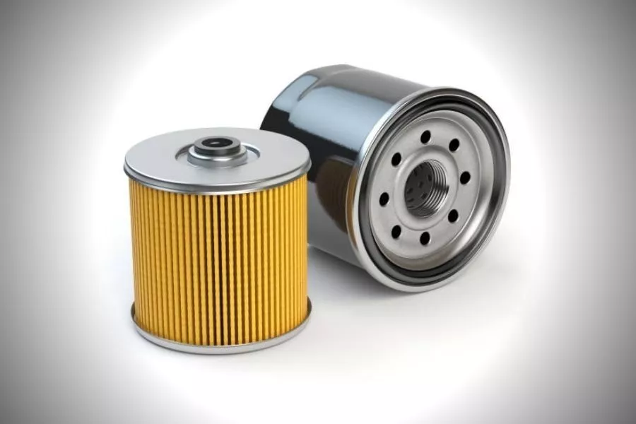 A picture of a regular car oil filter.