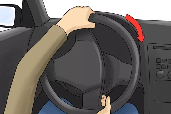 Steering wheel turning