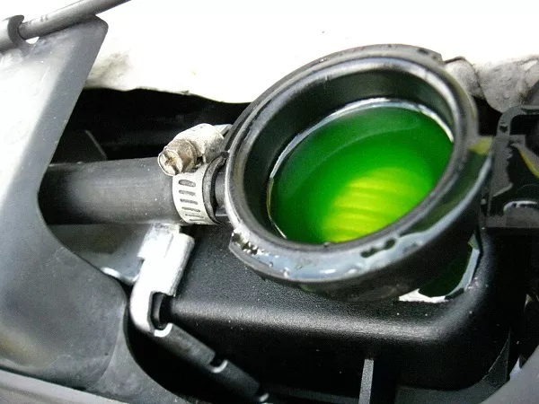filled engine coolant