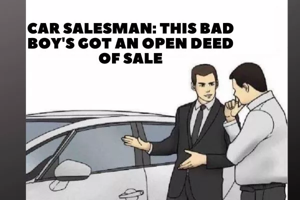 A picture of a car salesman