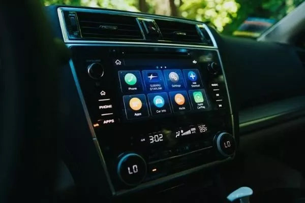 A car's infotainment screen