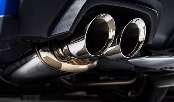 car's straight pipe exhaust system