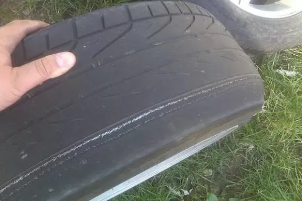 Abnormal tire wear is a result of a damaged car suspension system. A tire wear