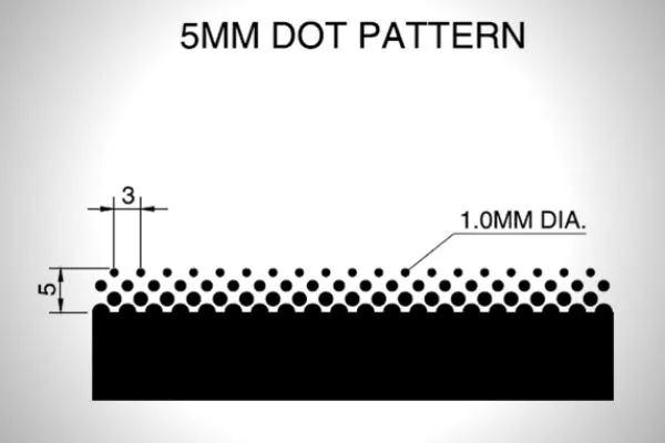 A picture of a car window frit pattern