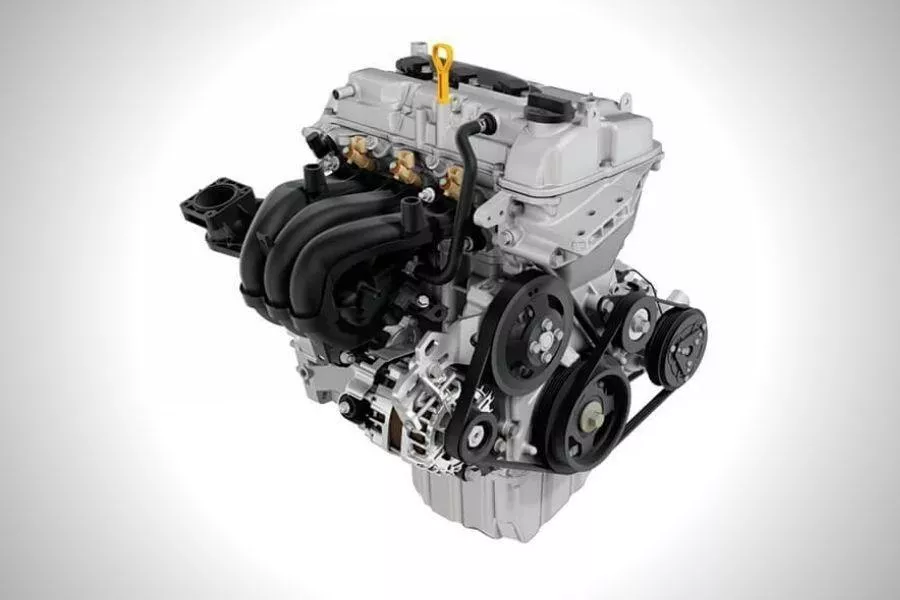 A picture of the Celerio's 1.0-liter engine