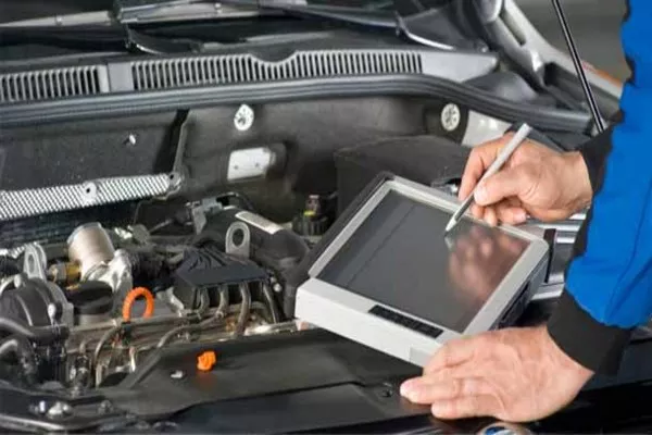 Man checking the engine