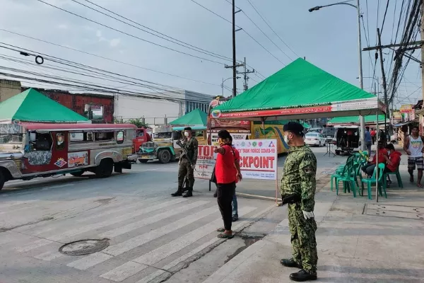 A checkpoint in the Philippines