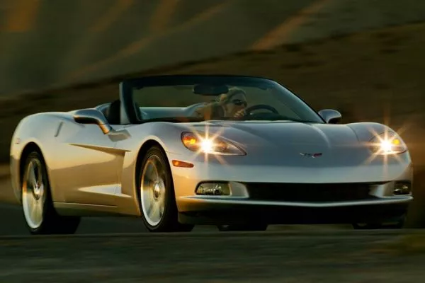A picture of the Chevrolet Corvette on a country road