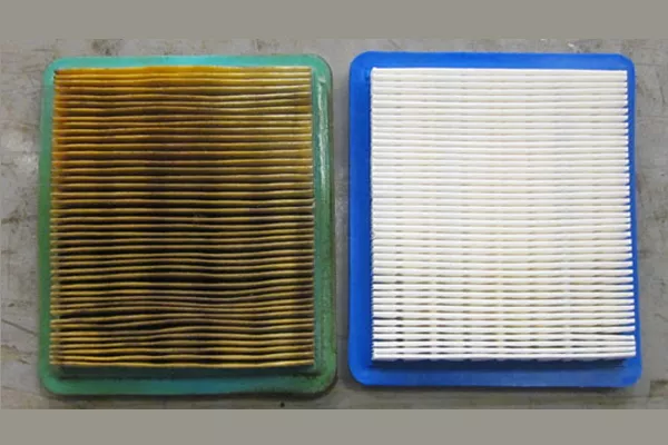 clean and dirty air filter