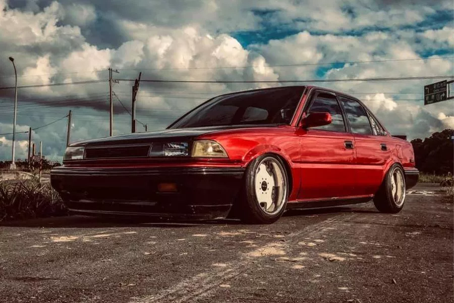 A picture of a modified Toyota Corolla AE92