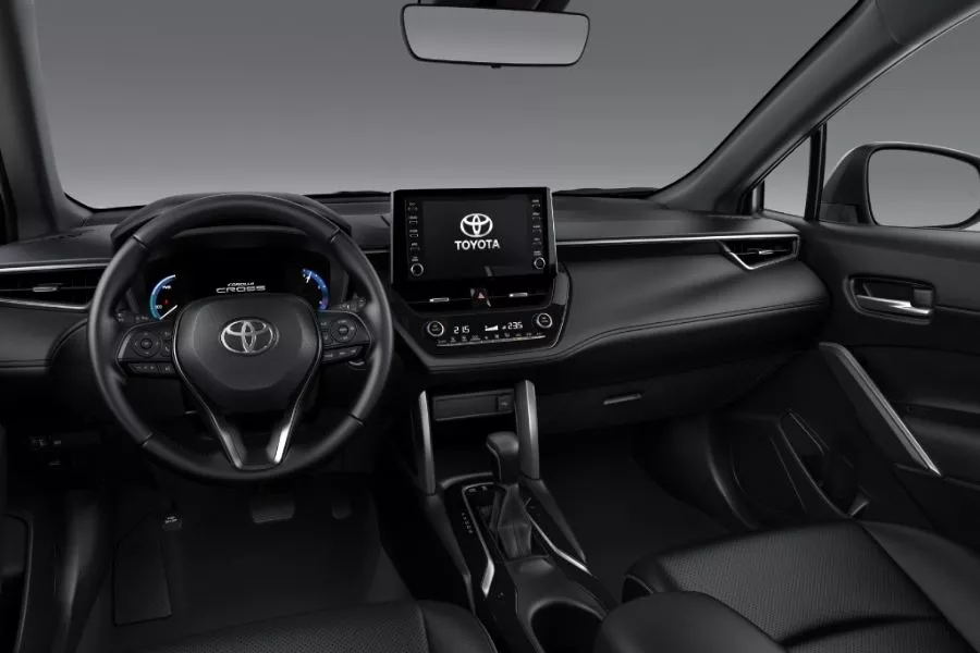 A picture of the Corolla Cross Hybrid V's interior