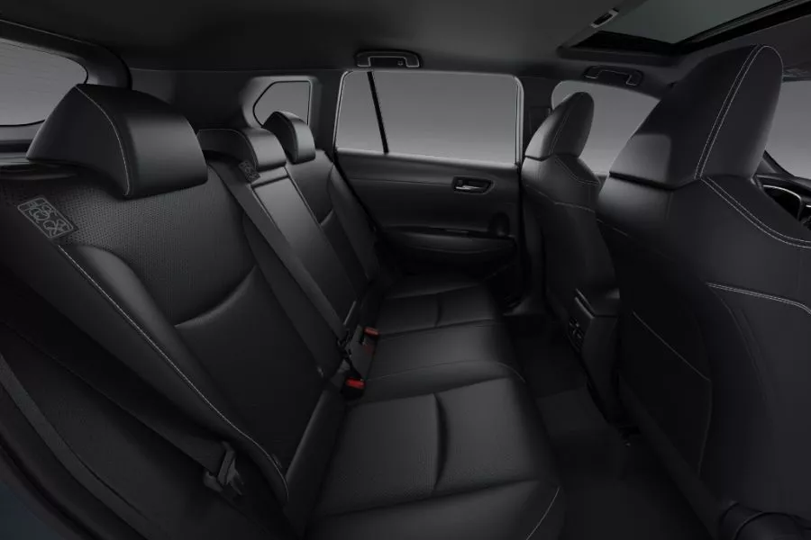A picture of the rear cabin of the Corolla Cross