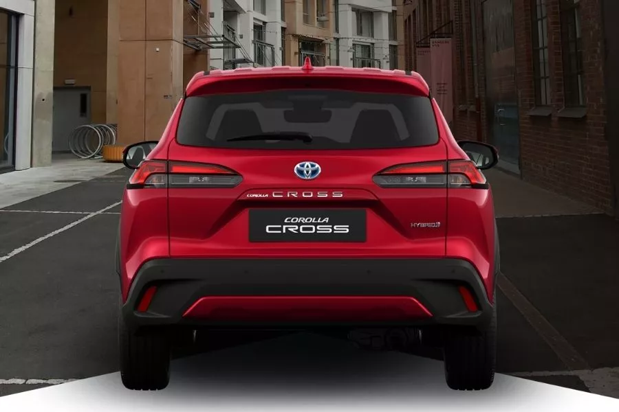 A picture of the Corolla Cross' rear end