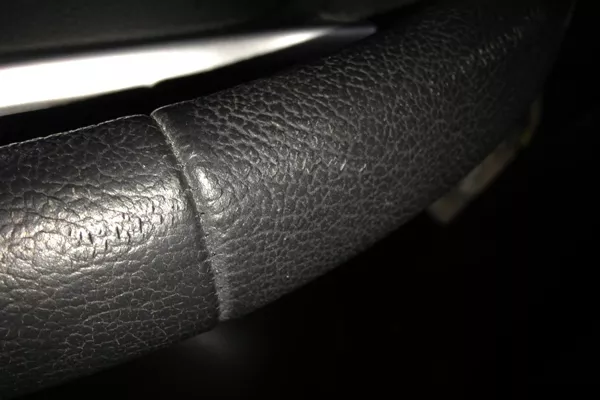 A cracked leather is a manifestation of damage caused by sweating on the steering wheel cracked leather