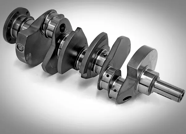 The crankshaft travels in the engine block’s lower section and rides with the journals