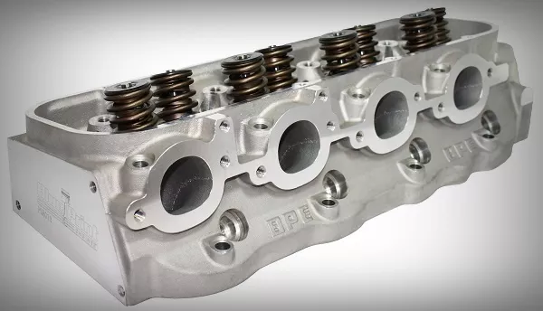 A cylinder head controls the ports the allow the intake air flow inside the cylinder during the intake stroke process