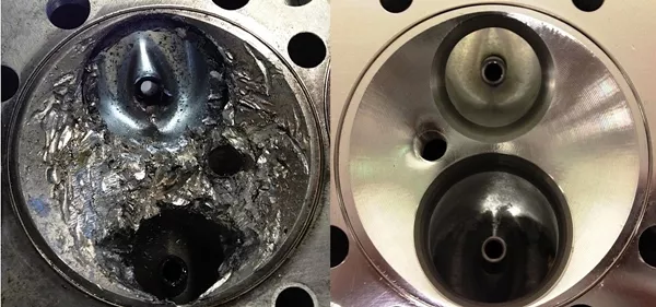 damaged cylinder head
