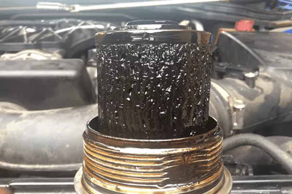 damaged oil filter 