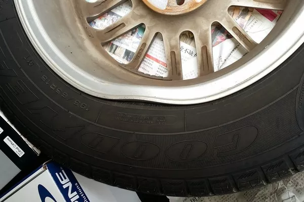 Damaged wheels
