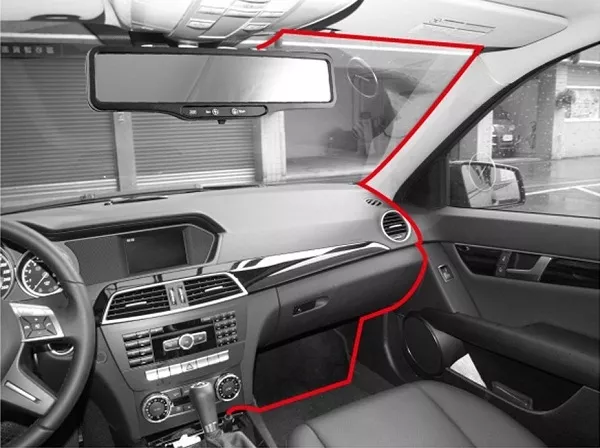 Keeping the Wires Hidden Dashcam installation using lighter socket
