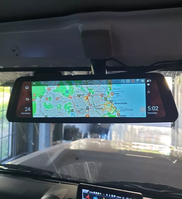 Dashcam rear view mirror