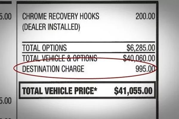 Car purchase receipt