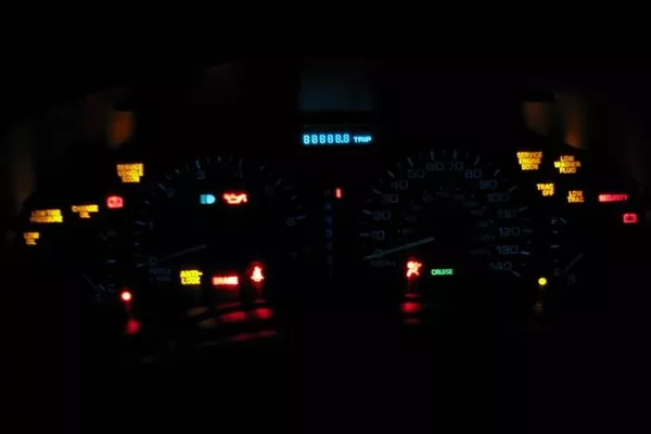 You can dim the dashboard lights to remove its reflections on the windshield Dashboard warning lights