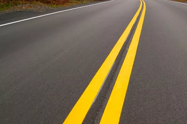 Disregarding simple road markings can cause mishaps A double solid yellow line