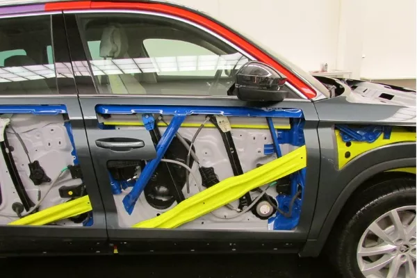 The side-impact door prevents any solid object from entering the doors