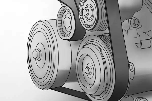 A broken serpentine belt can make the steering difficult while in some vehicles Drive belt