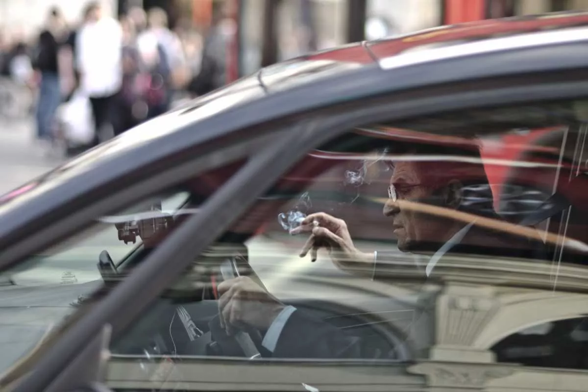 Driver smoking