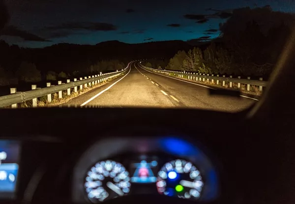 During night trips or driving, it’s best to decrease your driving speed driving in the dark