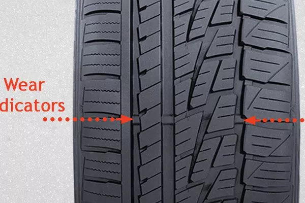 The indicator bars are a thin band of rubber that has been built into the car tire’s tread area Indicator bars