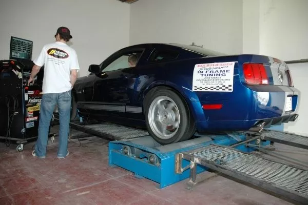 Mustang on a dyno