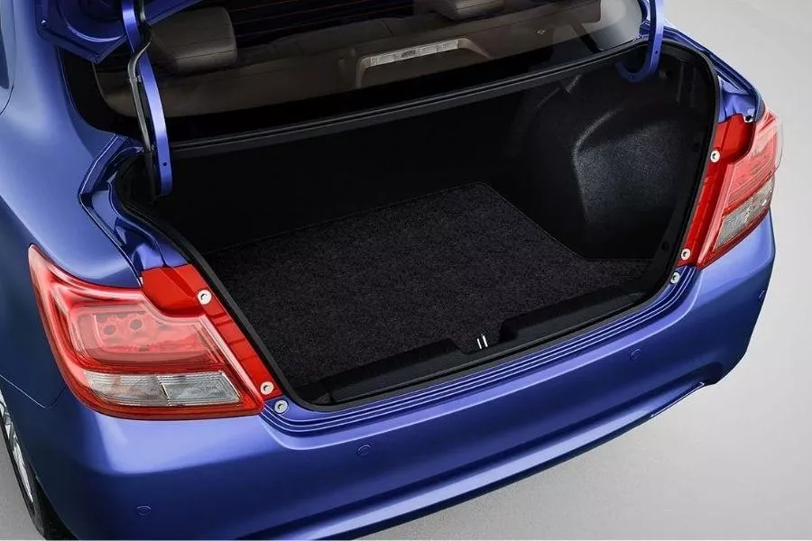 A picture of a Suzuki Dzire equipped with a boot mat