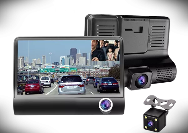 EKLEVA Car DVR 3 Cameras Dash Cam