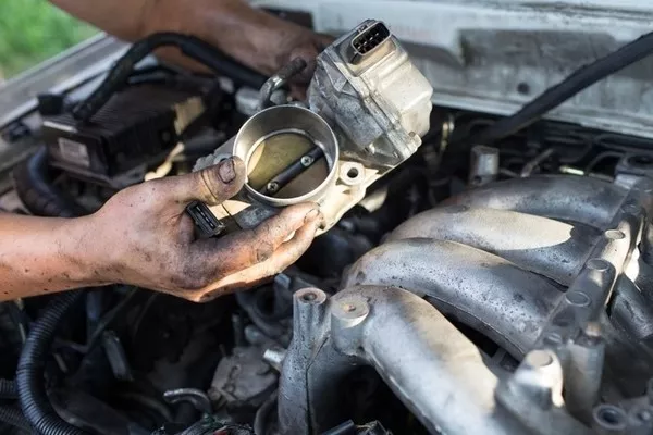Man fixing the engine