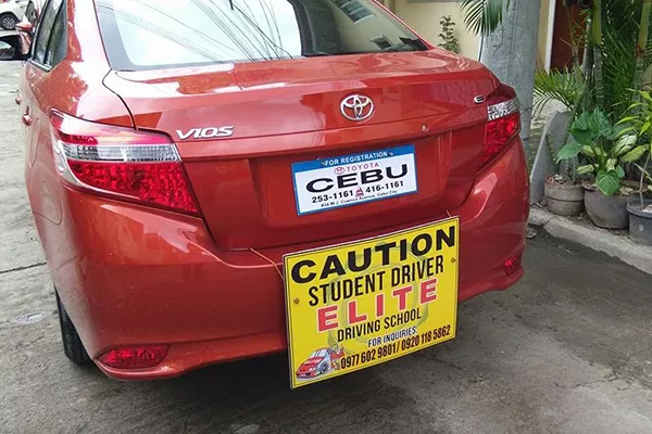 Elite Driving School's training vehicles are quite new. Training vehicle owned by Elite Driving School in Cebu