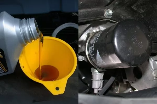 Replace the engine oil and filters with fresh ones