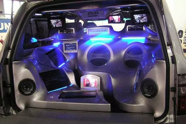 Car with powerful audio system