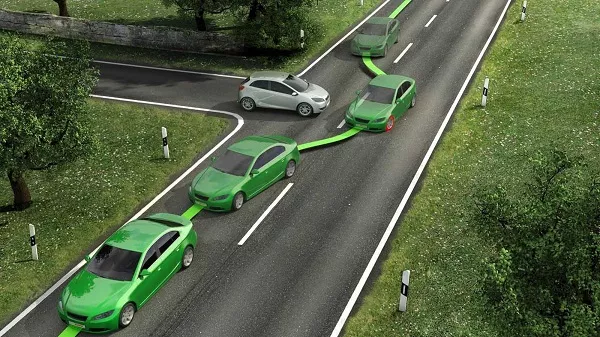 The ESC cannot control the driver’s attitude when it comes to driving The ESC illustration in the road