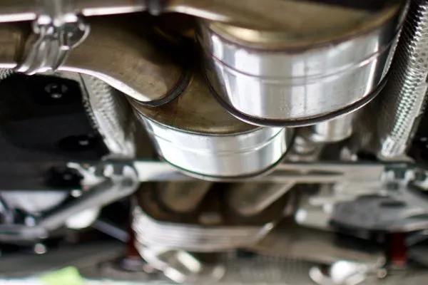  A picture of a car's under-chassis