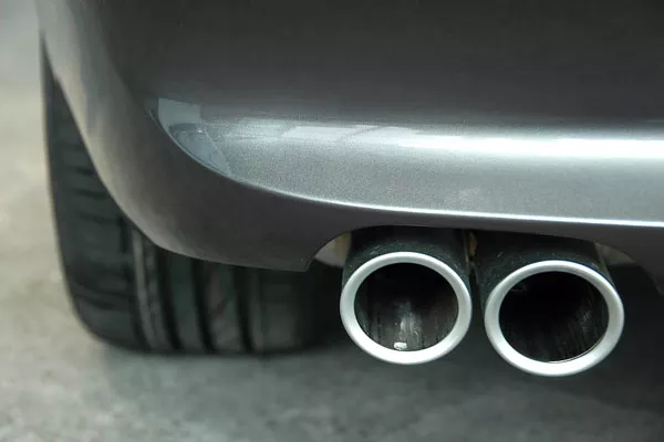 A photo of car's exhaust