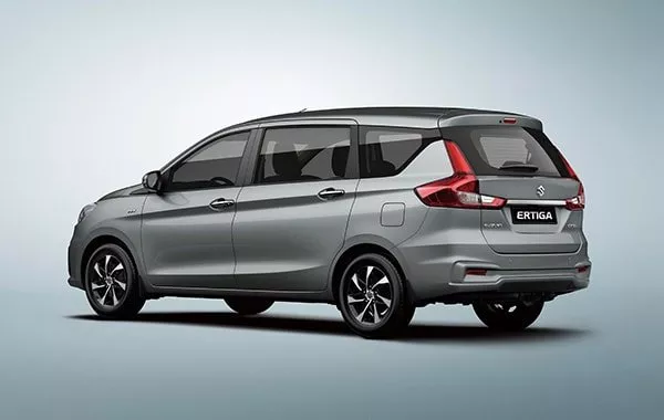 Ertiga GLX rear quarter view