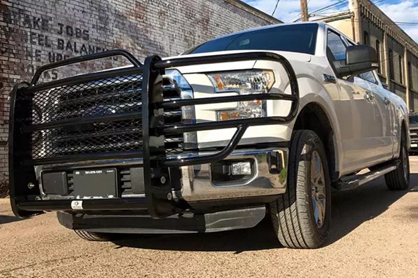 A picture of an F-150 with a brush guard