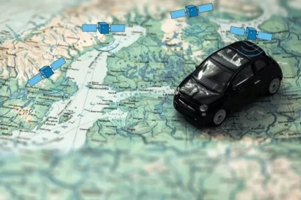 Toy car in a map