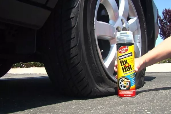Fix-a-Flat and a flat tire