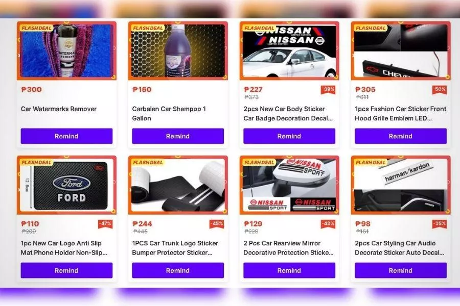 A picture of Philkotse flash deals on car accessories