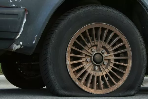 Deformed tires can lead to flats flat tire